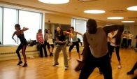Nathan Blake does lil belly dance for Zumba class